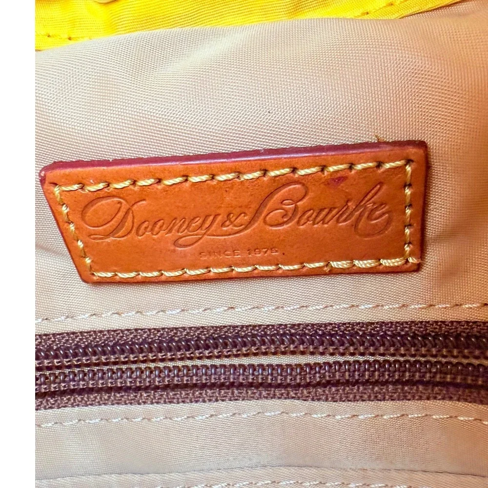 Dooney & Bourke Nylon Murphy Backpack Flap‎ Tassel Drawstring Womens Yellow